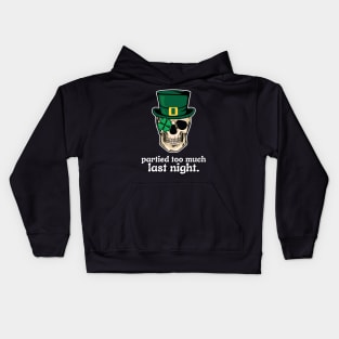 St. Patrick's Day party Skull Kids Hoodie